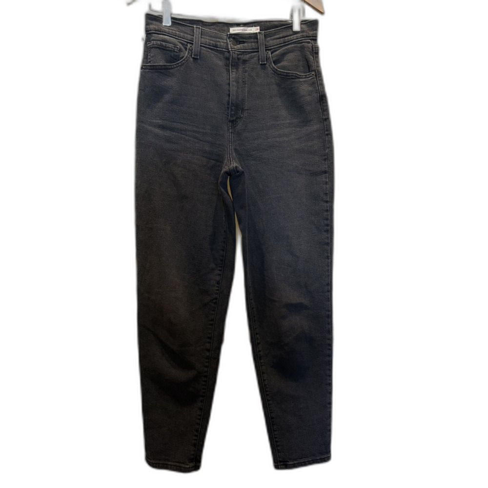 Levi's High Waisted Mom Jeans Black - Size 28